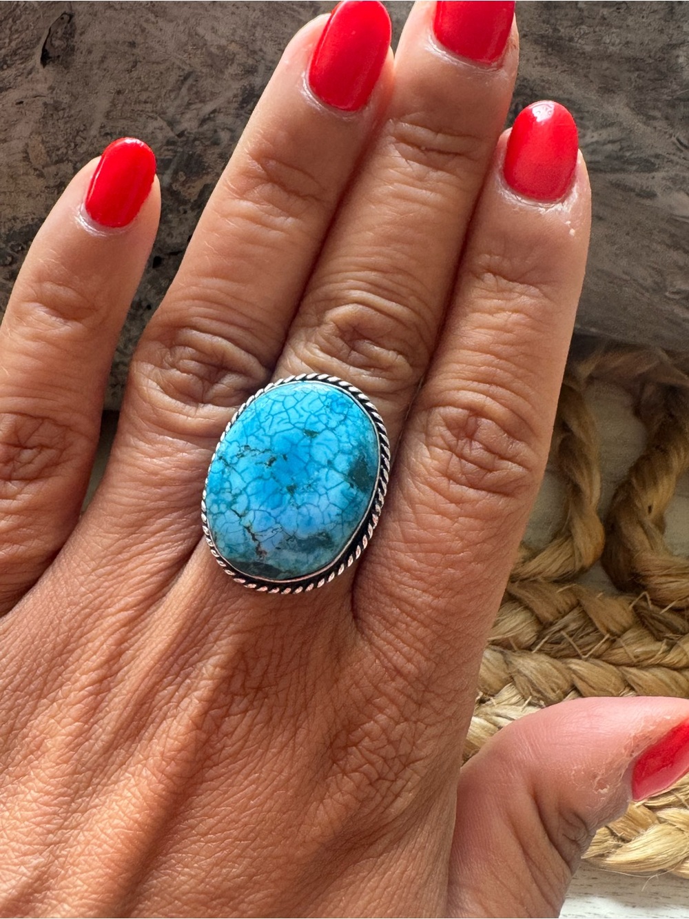 🤩TURQUOISE GEMSTONE RING - Picture 5 of 7